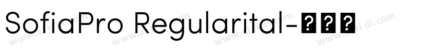 SofiaPro Regularital字体转换